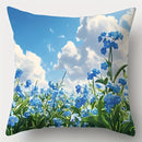 Axyaa Blue Sky Grass Sofa Pillow Case Set, 17.7", Single-Sided Print