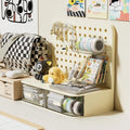 Axyaa Perforated Board Storage Box Stationery Organizer Pen Holder Desk Display Stand