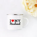Axyaa His and Hers Lovers Camp Cup Enamel Mug Gift for Couples