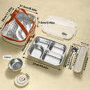 Axyaa Stainless Steel Bento Lunch Box with Lid | Durable Food Container for Kids