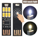 Axya Mini LED Book Light USB Card Keychain Night Light 1W Dimming Pocket Light
