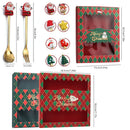 Axyaa Christmas Spoon Fork Set - Festive Stainless Steel Gift for Kids
