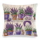Axyaa Lavender Print Collection Pillowcase for Home Decor and Bedding
