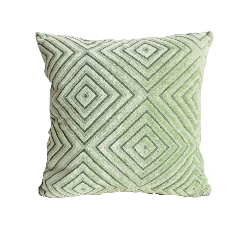 Velvet Geometric Cushion Cover 45x45cm - Axyaa - Nordic Style Home Decor