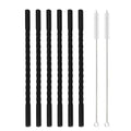 Axyaa Glass Straw: Colorful Eco-Friendly Reusable Cocktail, Smoothie Bar Accessories