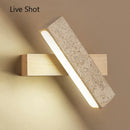 Axyaa Stone LED Wall Lamps - Adjustable Bedroom Bedhead Decor