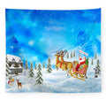 Axyaa Snowy Forest Tapestry Tree Wall Hanging for Home Decor