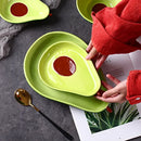 Axyaa Avocado Ceramic Salad Soup Bowl Family Fruit Snack Plate Kitchen Accessories