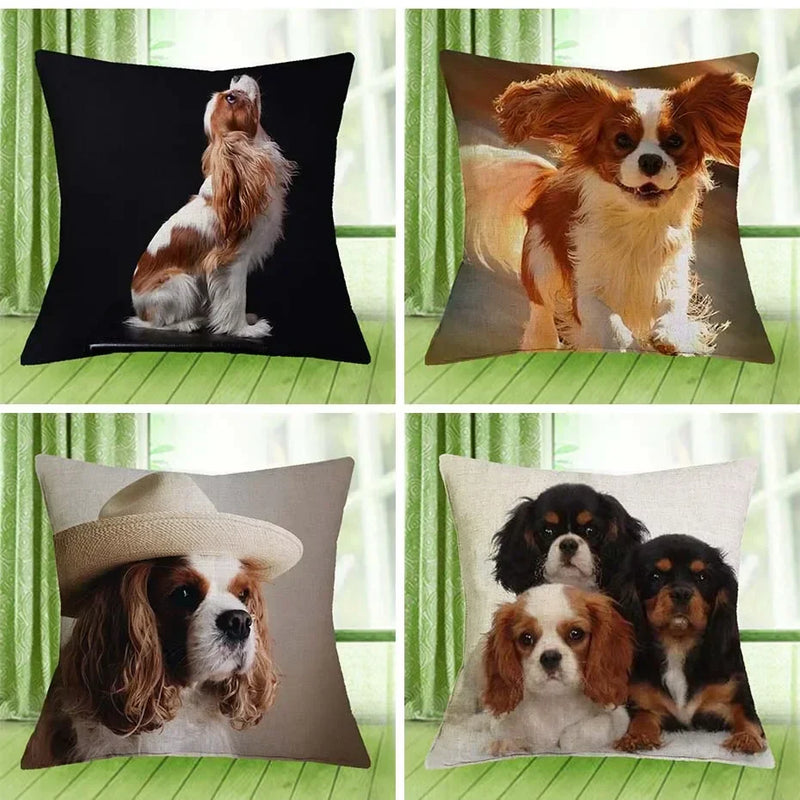Axyaa Cavalier King Charles Spaniel Sofa Cushion Cover - Home Decor & Party Accessory