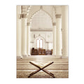 Islamic Mosque Landscape Art Wall Canvas Painting Morocco Prints for Living Room Decor by Axyaa