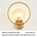 Axyaa LED Glass Wall Lamp European Style Bedroom Living Room Lighting