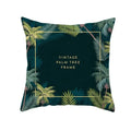 Flamingo Flower Rainforest Cushion Cover with Tropical Plant Animal Pattern by Axyaa