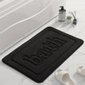 Axyaa Embossed Velvet Bathroom Floor Rug High Quality Non-slip Bath Mat