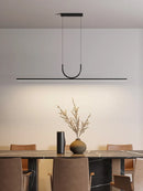 Axya LED Pendant Lamp: Modern Black/White Chandelier for Dining Room, Kitchen, Office