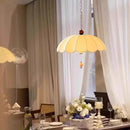 Axyaa French Fabric Chandelier for Decor Mood Light in Living Room Bedroom