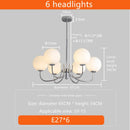 Axyaa Bubble Glass Multi-head LED Pendant Light for Creative Personality
