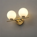 Axyaa Round Glass Wall Lights | Dual & Triple Head for Bedroom, Bathroom