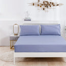 Axyaa Soft Fitted Sheet Set, Solid Color, Single Double Bed Sheet & Pillowcases
