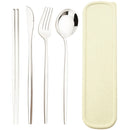 Axyaa Black Gold Stainless Steel Cutlery Set in Storage Box