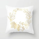 Axyaa Gold Leaf Polyester Cushion Cover - Decorative Sofa Pillow Cover