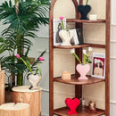 Axyaa Heart-shaped Pink Hearts Ceramic Vase: Home Decoration Flower Arrangement Ornaments