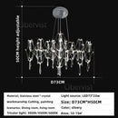 Axyaa Teardrop LED Crystal Chandelier for Luxurious Spaces
