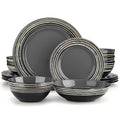 Axyaa Stoneware Dinnerware Set, 16/32 Pieces, Service for 4/8, 3 Color Options