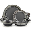 Axyaa Stoneware Dinnerware Set, 16/32 Pieces, Service for 4/8, 3 Color Options