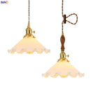 Axyaa Glass LED Pendant Lamp: Nordic Modern Home Indoor Lighting, Copper Hanglamp