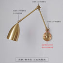 Axyaa Copper Swing Arm LED Wall Lamp for Study Reading Bedroom Café