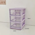 Axyaa Clear Plastic Desktop Organizer with Drawers for Office, School, and Makeup Storage