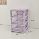 Axyaa Clear Plastic Desktop Organizer with Drawers for Office, School, and Makeup Storage