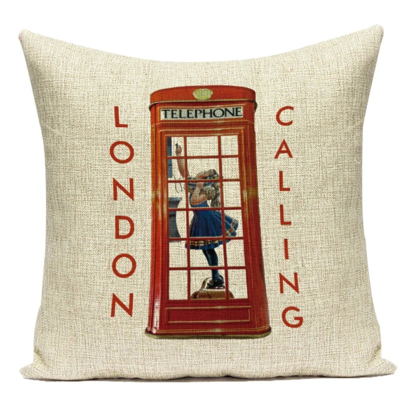 Axyaa British Flag Soldiers Pillow Cover - London England Theme