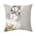 Axyaa Bunny Cushion Cover: Cartoon Rabbit Farmhouse Decor Pillowcase