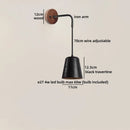Axyaa Black Travertine Stone LED Wall Lamp for Wabi Sabi Living Room Lighting.