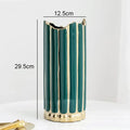 Axyaa Gilded Ceramic Vase for Flowers Desk Decoration - Nordic Home Decor