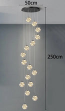 Axyaa Crystal Chandeliers: Modern LED Ceiling Hanging Lights for Living Room