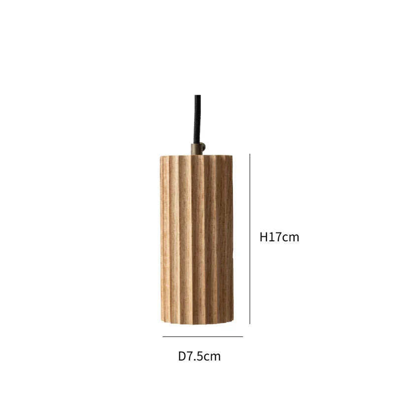 Axyaa Wood Pendant Light: Modern Room Decor Downlight for Ambiance