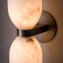 Axyaa Natural Marble Wall Light | Copper Retro Medieval Luxury Bedside Lamp