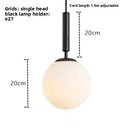 Axyaa Round Glass Bedside Chandelier for Bedroom, Restaurant, Bar, Living Room & Study