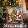 Axyaa Christmas Tree & Santa Pattern Pillow Covers - Sofa Bedroom Car Cushion Cover