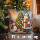 Axyaa Christmas Tree & Santa Pattern Pillow Covers - Sofa Bedroom Car Cushion Cover
