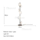 Axyaa Glass LED Floor Lamp | Modern Minimalist Design for Living Room & Bedroom