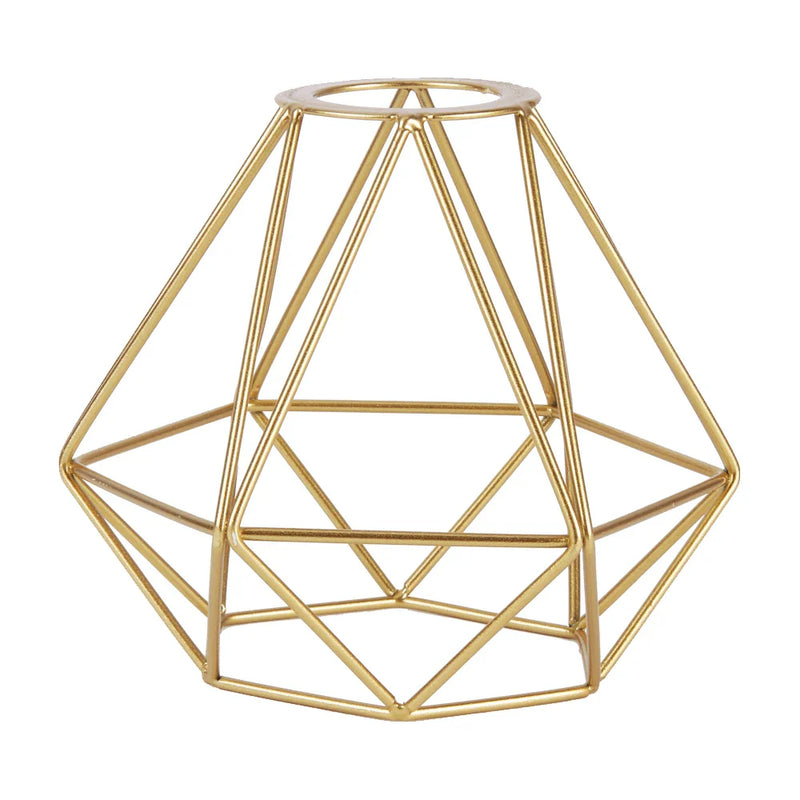 Axyaa Geometric Metal Wire Ceiling Pendant Lampshade for Retro Industrial Style