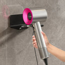 Axyaa Wall-Mounted Hair Dryer Holder: Metal Organizer for Bathroom Storage and Organization