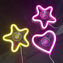 Axyaa Car Window Neon Lights Remote Control Flashing Heart Decorations Neon Party