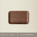 Axyaa Wooden Butterfly Tray - Japanese Dining Pastry Plate, Solid Wood, Rectangular