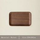Axyaa Wooden Butterfly Tray - Japanese Dining Pastry Plate, Solid Wood, Rectangular