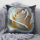 Axyaa Rose Flower Print Square Cushion Cover Pillowcase