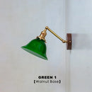 Axyaa Green Glass Wall Lamp Modern Nordic Bedroom Sconce LED Lighting